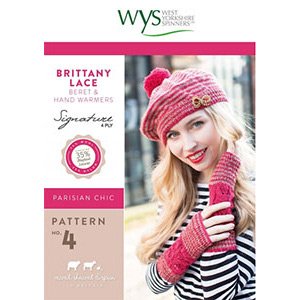 West Yorkshire Spinners Brittany Lace Beret and Hand Warmers